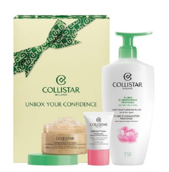 COLLISTAR CFZ FLUIDO IDRTAZIONE PROFONDA 400ML+ SCRUB 150G+ IDR. CREMA GEL 15ML
