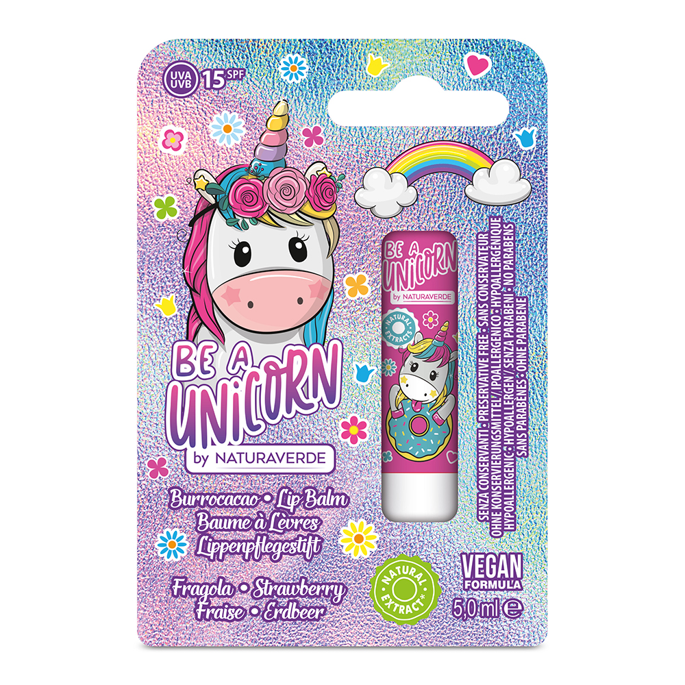 NATURAVERDE UNICORN BURROCACAO FRAGOLA 5ML