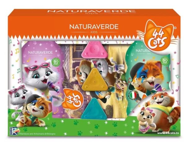 NATURAVERDE BIO SET 44 GATTI(SHAMPOO +BAGNOSCHIUMA +PASTELLI CERA+ ALBUM)