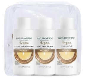 NATURAVERDE POCHETTE TRAVEL SHAMPOO + BAGNO + CREMA CORPO