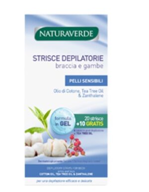 NATURAVERDE STRISCE CORPO COTONE E TEA TREE OIL + SALVIETTE