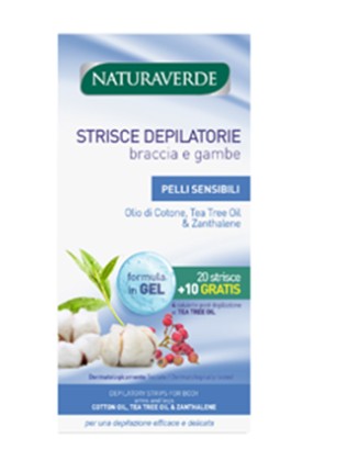 NATURAVERDE STRISCE CORPO COTONE E TEA TREE OIL + SALVIETTE