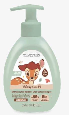 NATURAVERDE DISNEY BABY SHAMPOO ULTRA DELICATO 250ML NEW