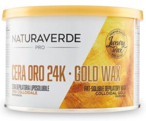 NATURAVERDE PRO CERA DEPILAZIONE LIPOSOLUBILE ORO 24K 400 ML