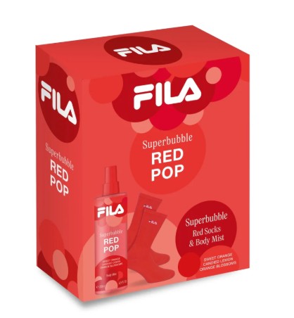 Fila CFZ Superbubble Body Mist Red Pop 250ml con Calze Edizione 2025