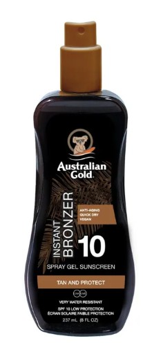 Australian Gold Spray Gel SPF 10 + Bronzer 237 ML