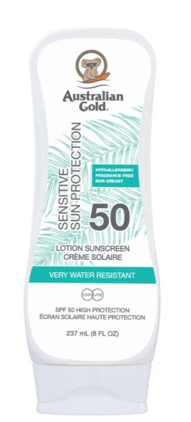 AUSTR. GOLD LOTION SPF 50 SENSITIVE SKIN 237ML
