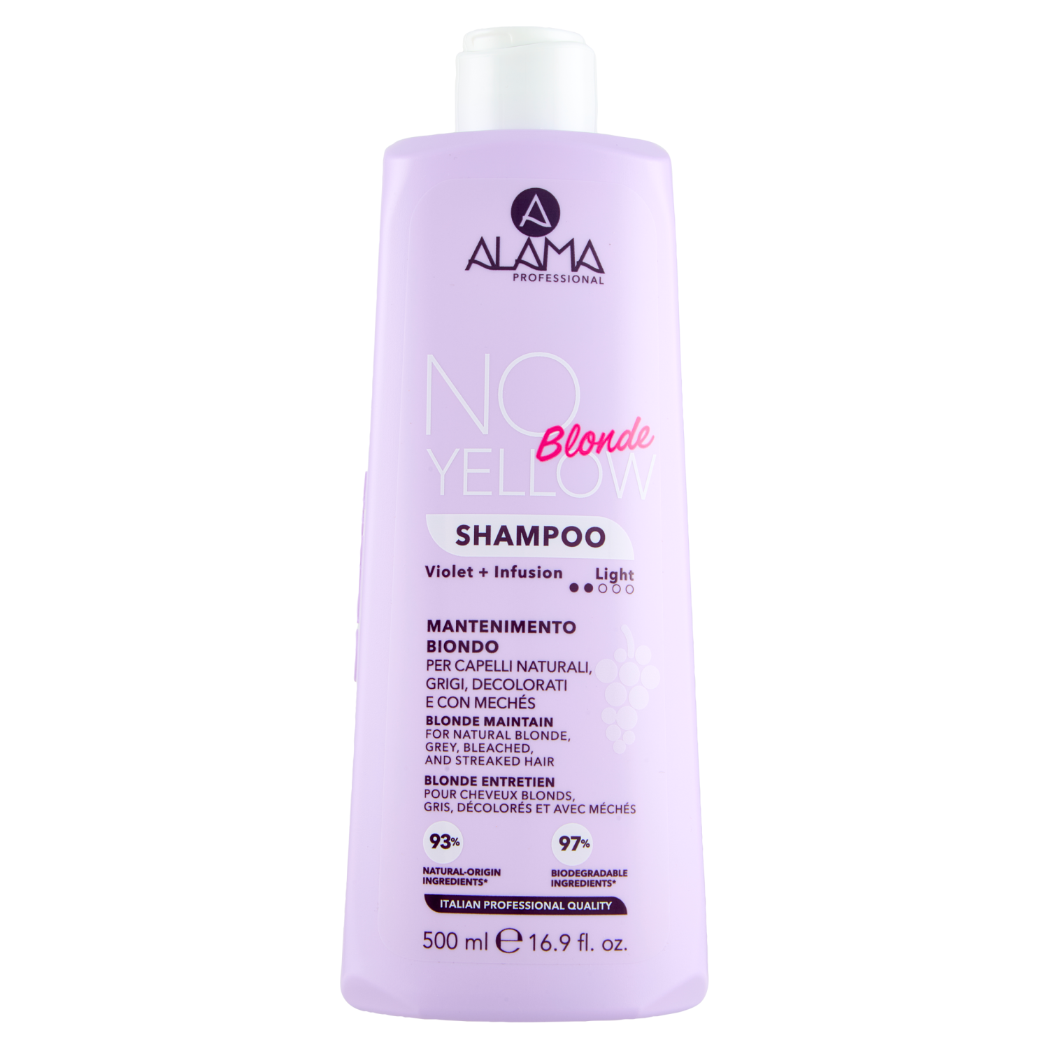ALAMA NO YELLOW DAILY BL SH MANT BIONDO 500 ML